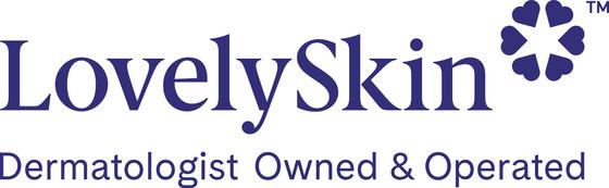 Lovelyskin™ Dermatologist Owned & Operated Logo, Visit Lovelyskin.com