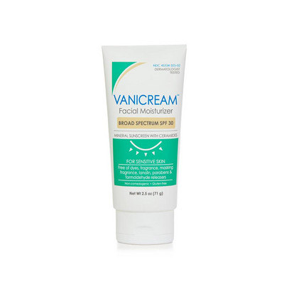 Vanicream Facial Moisturizer Broad Spectrum SPF 30 for Sensitive Skin 2.5 oz Tube