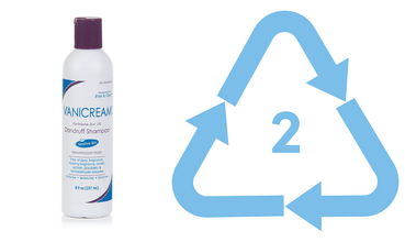 Vanicream™ Dandruff Shampoo next to recycling symbol 2