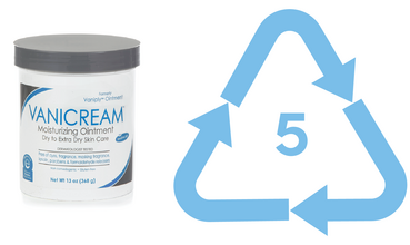 Vanicream™ Moisturizing Ointment next to recycling symbol 5